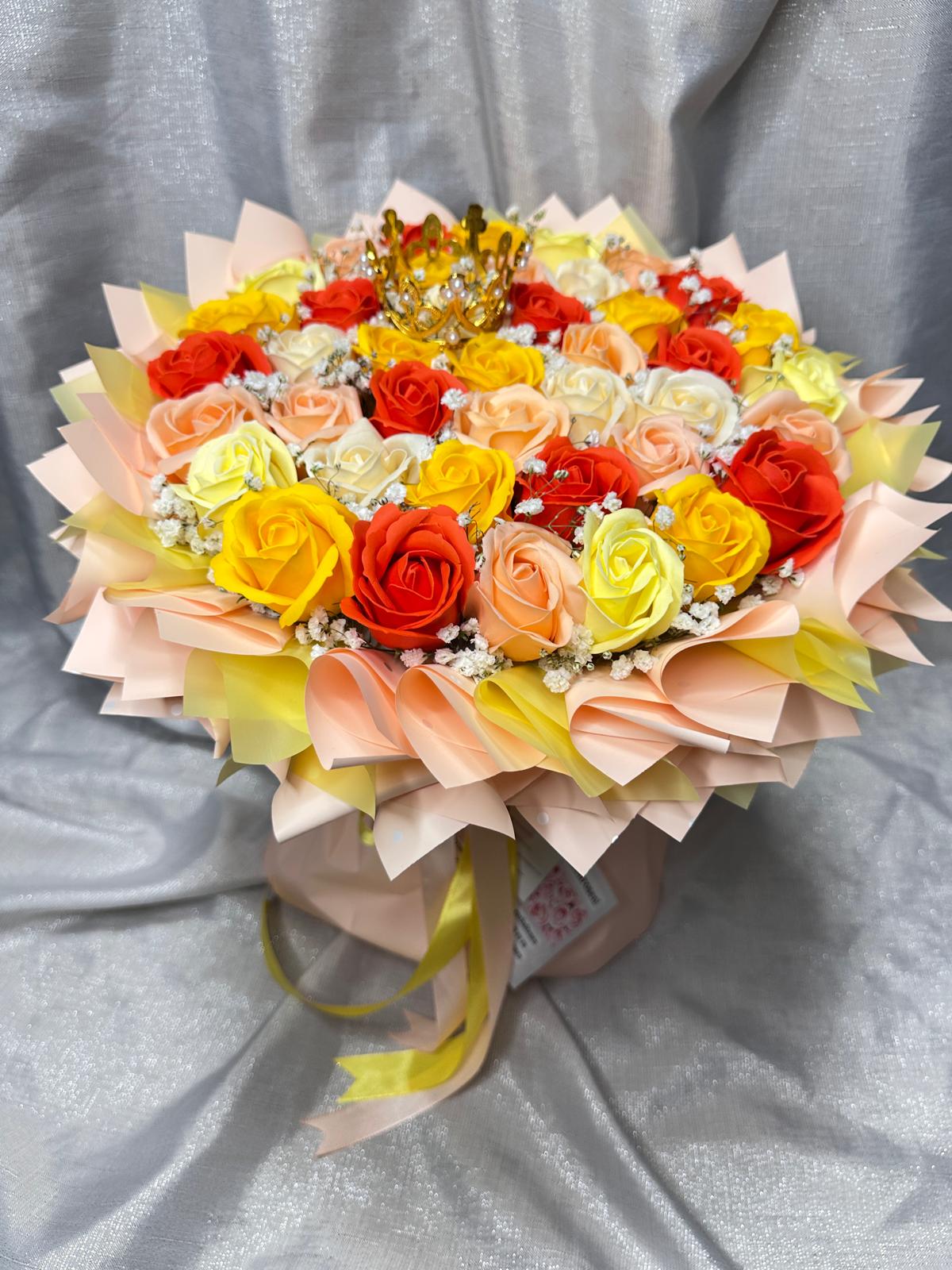 Sträuße mit Seifenrosen